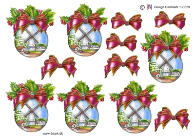  3D Julekugle med mølle